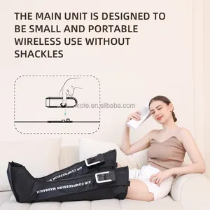 Mesin kompresi kaki penuh logo kustom portabel, pemijat kaki kaki gelombang udara untuk relaksasi otot olahraga