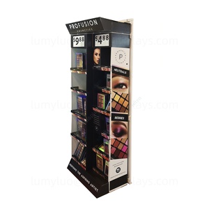 Support d'affichage de maquillage en métal robuste personnalisé pour les palettes de fards à paupières, magasin de cosmétiques, présentoir de produits au sol pour la vente au détail - Product Image 5