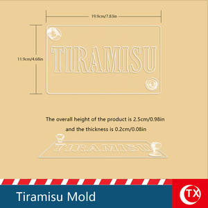 قالب تيراميسو أكريليك للصنع اليدوي مع مقبض كريستالي وأدوات تزيين كعكة عيد الميلاد مع إمكانية تخصيص النص - Product Image 3