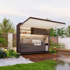 Mueble de Cocina Móvil de Acero Inoxidable para Exteriores, 3600x2350x960mm, Plegable, Multifuncional, para Equipos de Cocina - Product Image 3