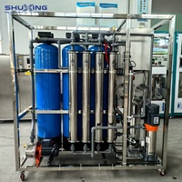 Système de filtration d'eau par osmose inverse à faible coût, 1000 Lph, système de filtration d'eau, membrane 4040, machine de traitement de l'eau en FRP