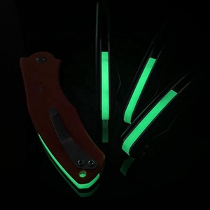 Titan mạ G10 xử lý huỳnh quang cắm trại sinh tồn ngoài trời gấp túi gấp dao phát sáng trong bóng tối - Product Image 4
