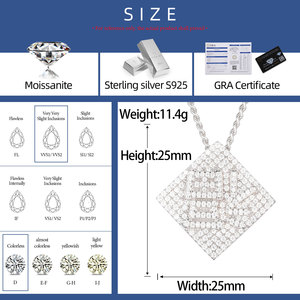 จี้นำโชคแบบดั้งเดิมของจีน925เงิน <span class=keywords><strong>VVS</strong></span> Moissanite ประดับเพชรนำโชคจากเทศกาลของขวัญวันเกิด - Product Image 6