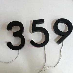Factory 3D Stainless Steel <strong>LED</strong> House <strong>Numbers</strong> and Signs Address <strong>Number</strong> for Outdoor Buildings Decoration with <strong>LED</strong> Strips - Product Image 3