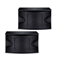 Speaker Pasif 8 inci 200W*2+200W, 2 Mikrofon, dan Remote Control, Sistem Karaoke Amplifier HiFi Metal untuk Rumah