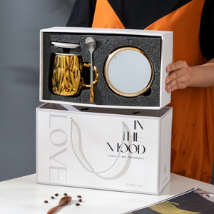 Ensemble de tasses à thé en céramique à température contrôlée, de luxe, pour café et eau, avec cuillère – Fournisseur d'usine - Product Image 5