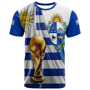 Camiseta Deportiva Informal de Manga Corta para Fanáticos del Fútbol de Uruguay, La Celeste 2026, Camiseta de Entrenamiento Sublimada del Equipo Nacional de Uruguay - Product Image 4