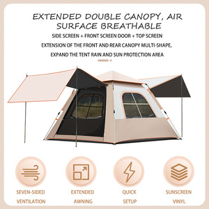 5-8 người gia đình lớn đi du lịch chống nắng Vinyl di động có thể gập lại tán tán + Lều tự động - Product Image 4