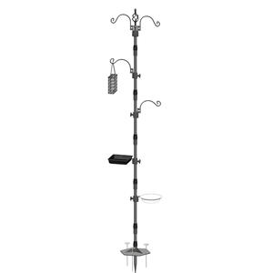 ขาตั้งที่ให้อาหารนกโลหะ TJ-025 ขนาด 2.3 ม. แบบเสียบลงดิน ทนทาน ใช้กลางแจ้งได้ ที่แขวนให้อาหารและน้ำสำหรับสวน - Product Image 1