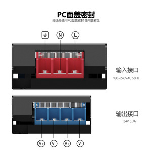 Fuente de Alimentación LED Ultrafina Negra King de 220V a 12v24v de Bajo Voltaje con Transformador para Lámparas y Cajas de Luz - Product Image 2