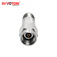 Connecteur RF DC-40GHz prise femelle 2.4MM à prise mâle 2.92mm adaptateur micro-ondes RF coaxial en acier inoxydable droit