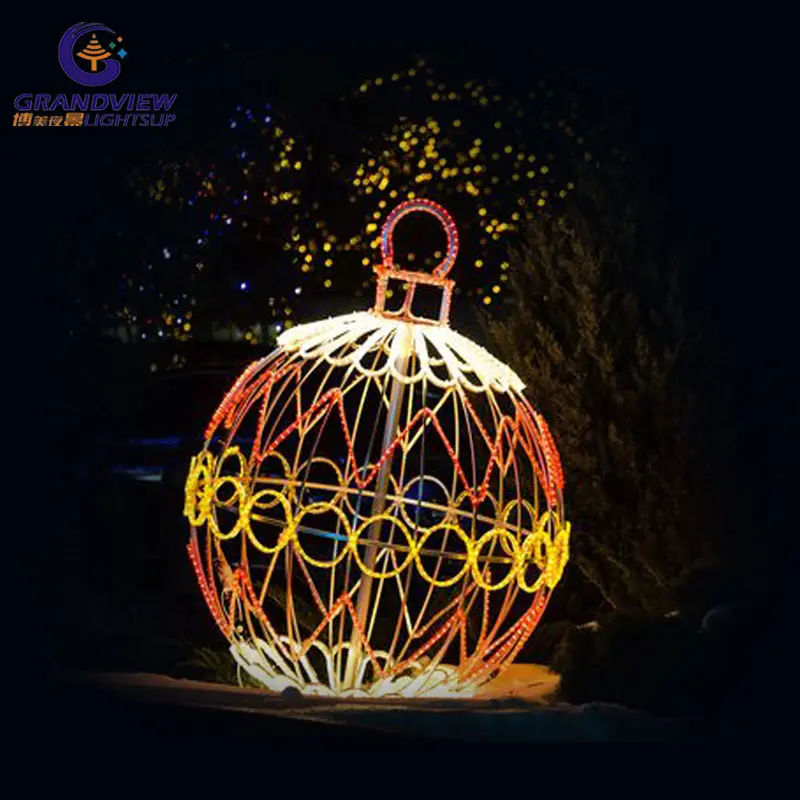 Lampu LED Motif 3D bola Natal LED tahan air luar ruangan untuk tampilan Mall toko jalanan