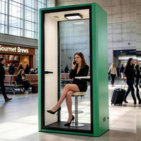 Cabine téléphonique moderne en aluminium, silencieuse et à haute vitesse, avec hauteur réglable pour immeuble de bureaux et bureau à domicile