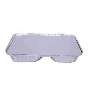 Compartiment Feuille <span class=keywords><strong>D</strong></span>'étain En Aluminium Feuille Plaque Alimentaire/<span class=keywords><strong>Plat</strong></span> De Cuisson Avec Couvercle - Product Image 2