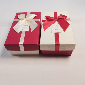 Boîte cadeau en carton écologique pour bijoux, boîte cadeau de Noël avec ruban, boîte cadeau de Noël - Product Image 4