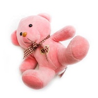 Vente en gros usine : Ours en peluche de 7 pouces, modèle cœur, pour machine à grue, cadeau de Saint-Valentin, jouet en peluche animal