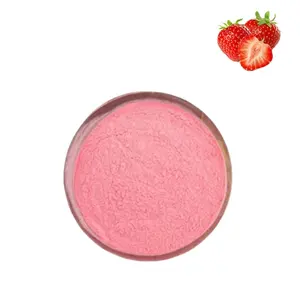 Private Label High Quality Freeze Dried Organic Strawberry Fruit Powder Food Grade 1kg Halal Certified Bag Drum Health Food Wild