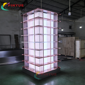 Vitrina Moderna de Acrílico Transparente con Estantes Escalonados, para Montar en la Pared o en el Escritorio, con Tira de LED, para Juguetes Coleccionables en Miniatura - Product Image 5