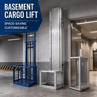 Heimaufzug für 1 Person Wandmontierter Elektrischer Hydraulischer Lastenaufzug Kompakter Mini-Aufzug