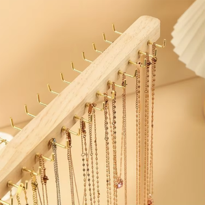 Conjunto de exhibición de joyería de terciopelo de madera de lujo, busto, collar, pendiente, colgante, soporte para estante, conjunto de exhibición de joyería - Product Image 4