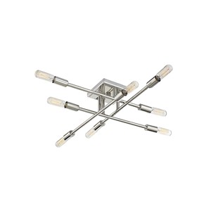 โคมไฟเพดานแบบกึ่งแขวนสไตล์วินเทจ โครงโลหะสีขาวผุ ผ้าสีขาว ดีไซน์ศิลปะ เหมาะสำหรับห้องโถงโรงแรม เพื่อการพักผ่อน - Product Image 4