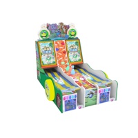 Máquina de Juego de Bolos Arcade de Plástico y Metal que Funciona con Monedas SkyFun, Simulador de Bolos Interactivo para Dos Jugadores para Parques de Diversiones