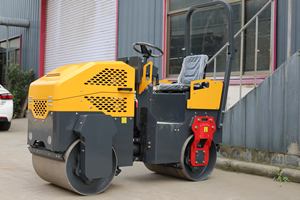 גלגלת רטט להחלפת מהירות ללא שלבים לפרויקטים של בנייה של מדרכות, גלגלת כביש הידראולית בעלת הנעה כפולה עם תוף כפול - Product Image 6