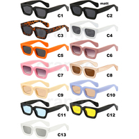 Lunettes de soleil carrées pour femmes Lunettes de soleil tendance Mode rétro Vente en gros Classique vintage populaire en plastique Lunettes de soleil