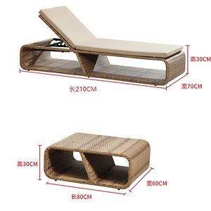 Tumbona Popular de Ratán PE Impermeable para Jardín, Piscina, Muebles de Exterior, Playa, Hotel - Product Image 5