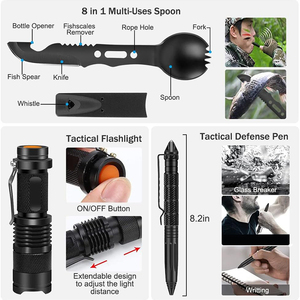 Kit de survie d'urgence populaire de 235 pièces, kit de survie en milieu sauvage, SOS, <span class=keywords><strong>camping</strong></span>, chasse, tremblement de terre, randonnée en plein air, trousse de premiers soins - Product Image 3