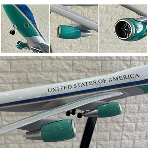 Maquette d'avion en résine B747-200 <span class=keywords><strong>Air</strong></span> Force <span class=keywords><strong>One</strong></span> à l'échelle 1:70, modèle de sol de 100 cm pour hall d'exposition d'aviation, artisanat à grande échelle - Product Image 3
