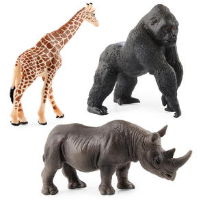 Parque de Vida Silvestre para niños, juego de juguetes de bosque, modelo de simulación, hipopótamo, jabalí, rinoceronte, caja de almacenamiento múltiple al por mayor - Product Image 5