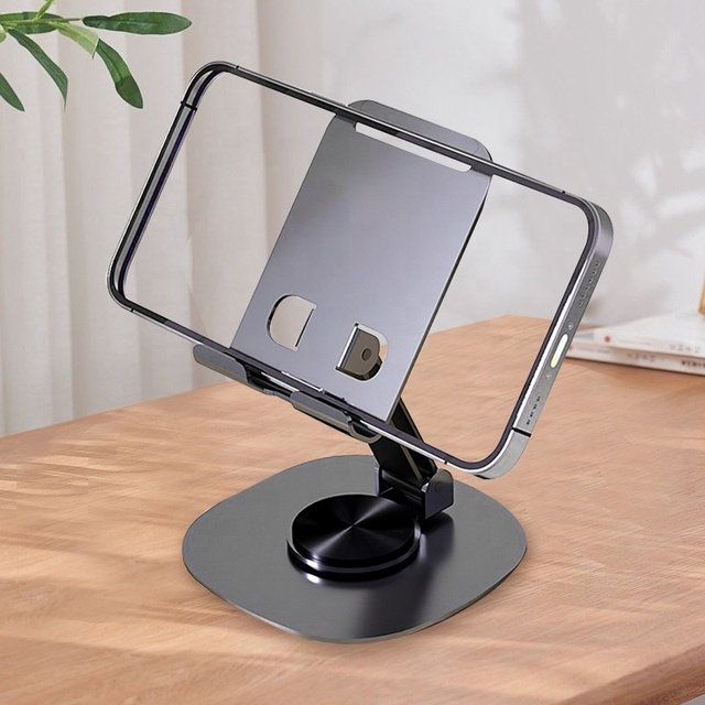 Mental Stable 360 Rotation Foldable Mobile Phone Accessories Display Stand Rack Phone Holder Stand for Recording