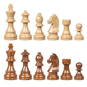 OEM ODM tournoi allemand knight 3.75 pouces ABS 34 pièces d'échecs, ensemble en bois lourd triple lesté pièces d'échecs en plastique