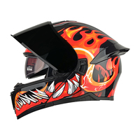 Casque de moto modulaire LV115 à visière relevable, double visière, homologué DOT, avec spoiler, déverrouillage rapide, casques de moto