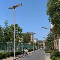 智能太阳能 LED 路灯，带 4G CAT-1 GPS IP66 功能，用于道路资产测绘和数字项目移交