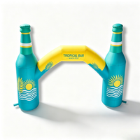 Arche gonflable avec deux piliers pour bouteilles de vin, arche d'entrée gonflable pour la promotion de marques de boissons et de bières, arche publicitaire pour événements