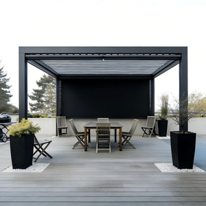 Pergola de jardin électrique <span class=keywords><strong>6x3</strong></span> avec toit à lames motorisé en aluminium, gazebo extérieur en aluminium - Product Image 5