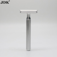 Rasoir de sécurité de luxe à double lame en aluminium CNC durable pour barbier