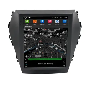 אנדרואיד רכב אודיו GPS DVD עבור יונדאי SantaFe 2013-2017 9.7 "טסלה אנכי מסך רדיו Carplay 1 + 16/2 + 32/4 + 64GB מולטימדיה