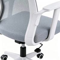 Chaise de bureau ergonomique moderne à dossier mi-haut en maille, réglable en hauteur et pivotante, haut de gamme