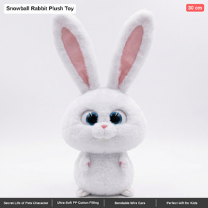 Lindo Conejo de Nieve de Peluche, Juguete de Peluche de 30 cm (0.2 kg), Orejas de Alambre Flexible, Muñeco de Algodón PP Suave, Regalo Unisex para Niños - Product Image 2