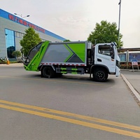 Camion compacteur de déchets à chargement arrière, diesel Euro 3, transmission automatique, boîte anti-fuite fermée, système hydraulique télécommandé