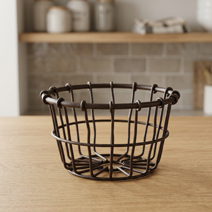 Cesta de Cocina de Alambre de Hierro, Estilo Vintage, Ecológica, con Recubrimiento en Polvo - Product Image 1
