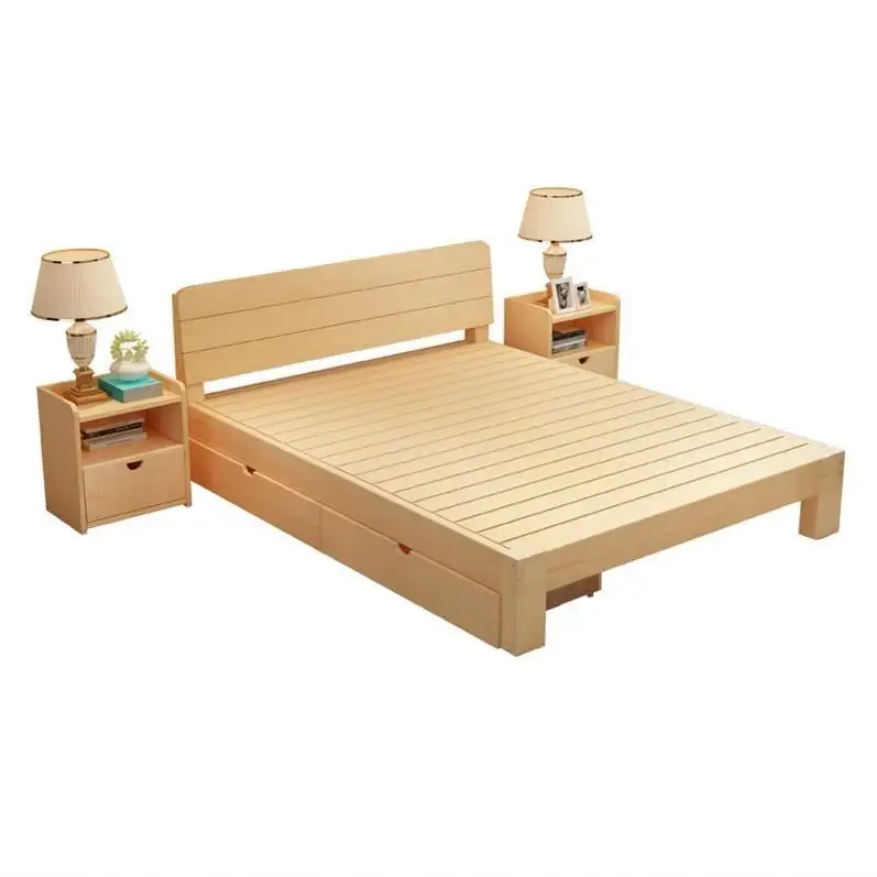 Прямая продажа, современная деревянная кровать YQ JENMW, мебель для спальни, двойная кровать, кровать для хранения