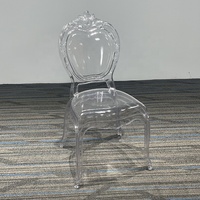 Hochwertige Transparente PC-Acryl Prinzessinnen-Hochzeitsstühle für Events, Luxushotels, Gastronomie, Outdoor und Wohnzimmer-Möbel