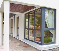 Ventanas de Aluminio con Doble Acristalamiento Optima, Ventanas Abatibles de Aleación de Aluminio Resistentes al Viento para el Hogar