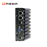 Mini PC Piesia Dual Lan Quad Core J1900 N4200 E3840 Barebone 1*Com Industrial Sin Ventilador X86 Linux Ubuntu Mini PC de Escritorio