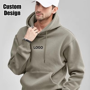 Sweat à capuche épais de haute qualité pour hommes, surdimensionné, non doublé, doublure en peluche, logo imprimé personnalisé, sweat à capuche en polaire épais pour hommes - Product Image 1