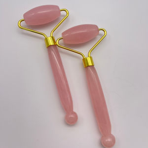 100% Nulture Rose Quartz visage Jade masseur pour les yeux rouleau résine à base d'acrylique tige résine poignée rouleau de Jade - Product Image 4